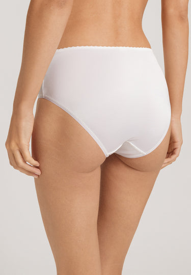 Satin Deluxe Satin Jersey Hi-Cut Briefs | Off White 71126-102